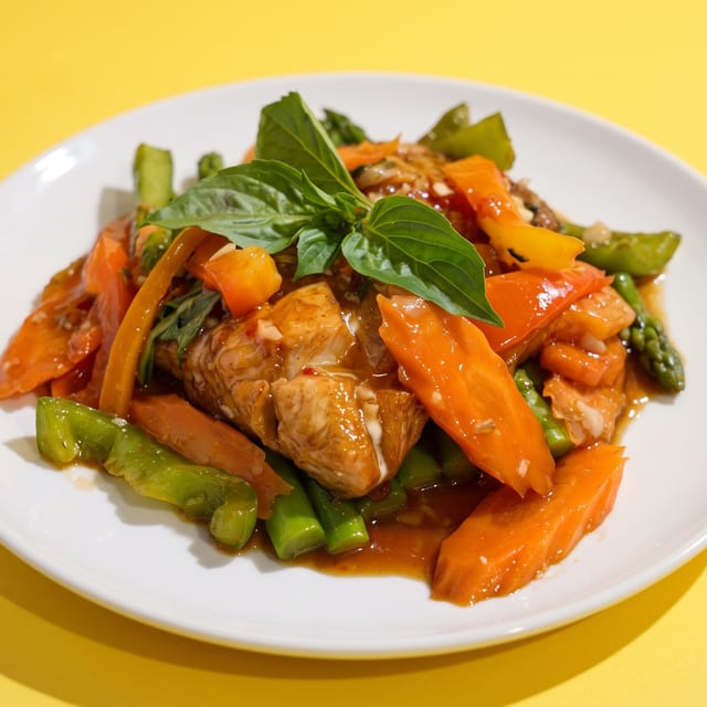 Mahi Mahi Fillet w/ Thai Chilli Sauce.